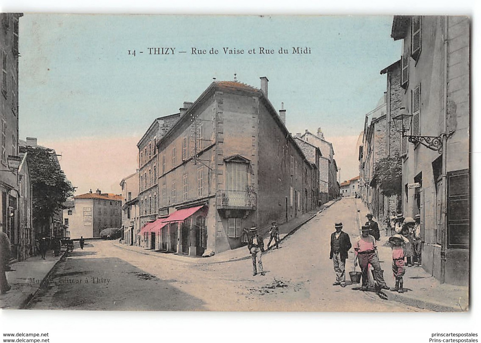 CPA 69 Thizy Rue De Vaise Et Rue Du Midi - Thizy