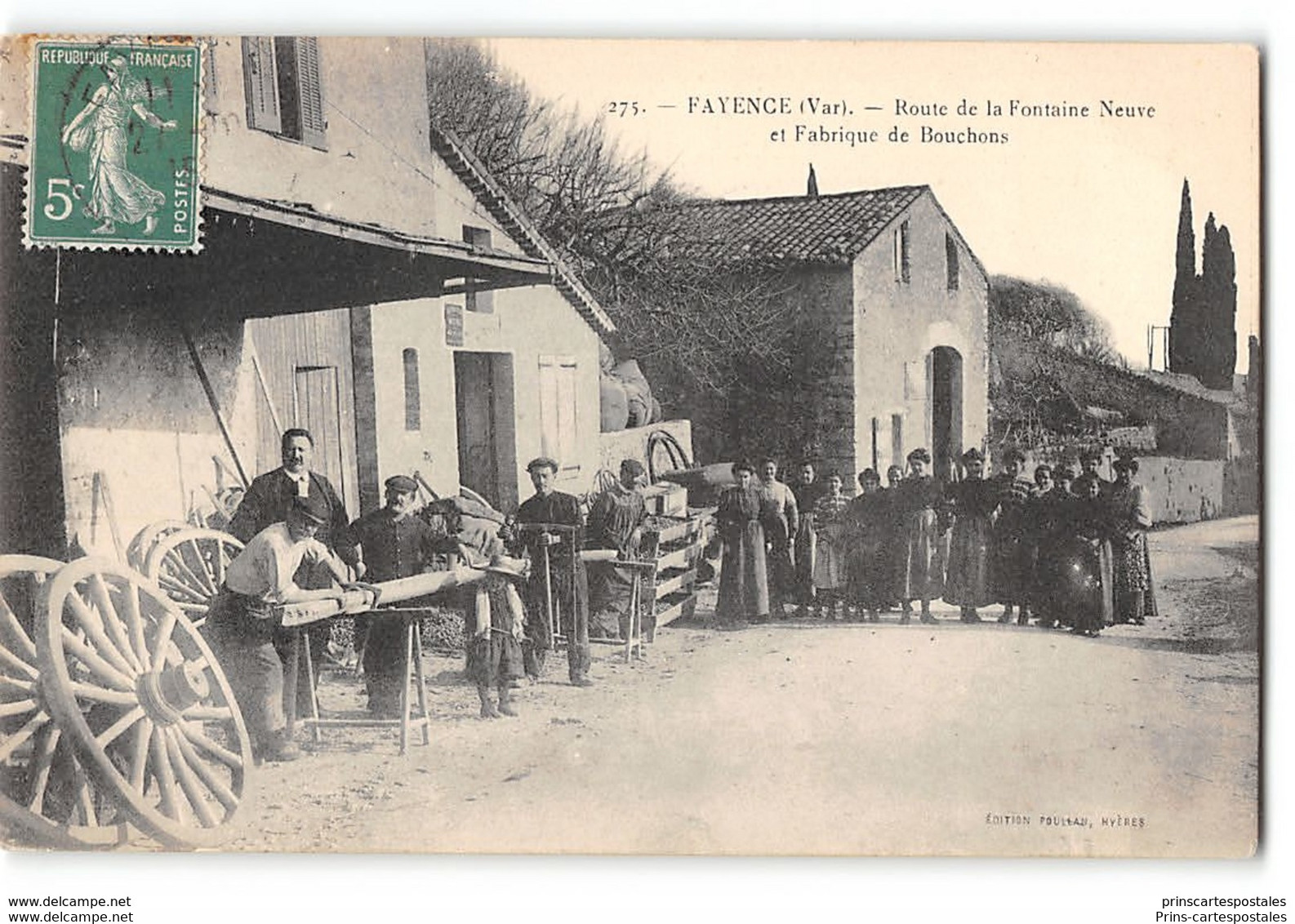 CPA 83 Fayence Route De La Fontaine Neuve Et Fabrique De Bouchons - Fayence