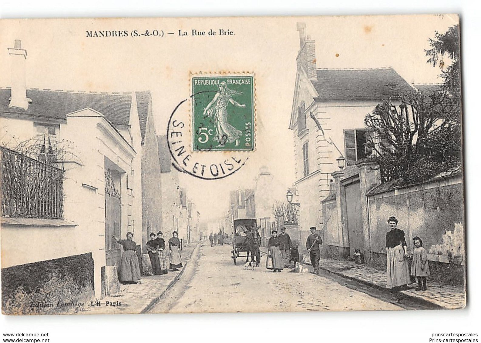 CPA 94 Mandres La Rue De Paris - Mandres Les Roses