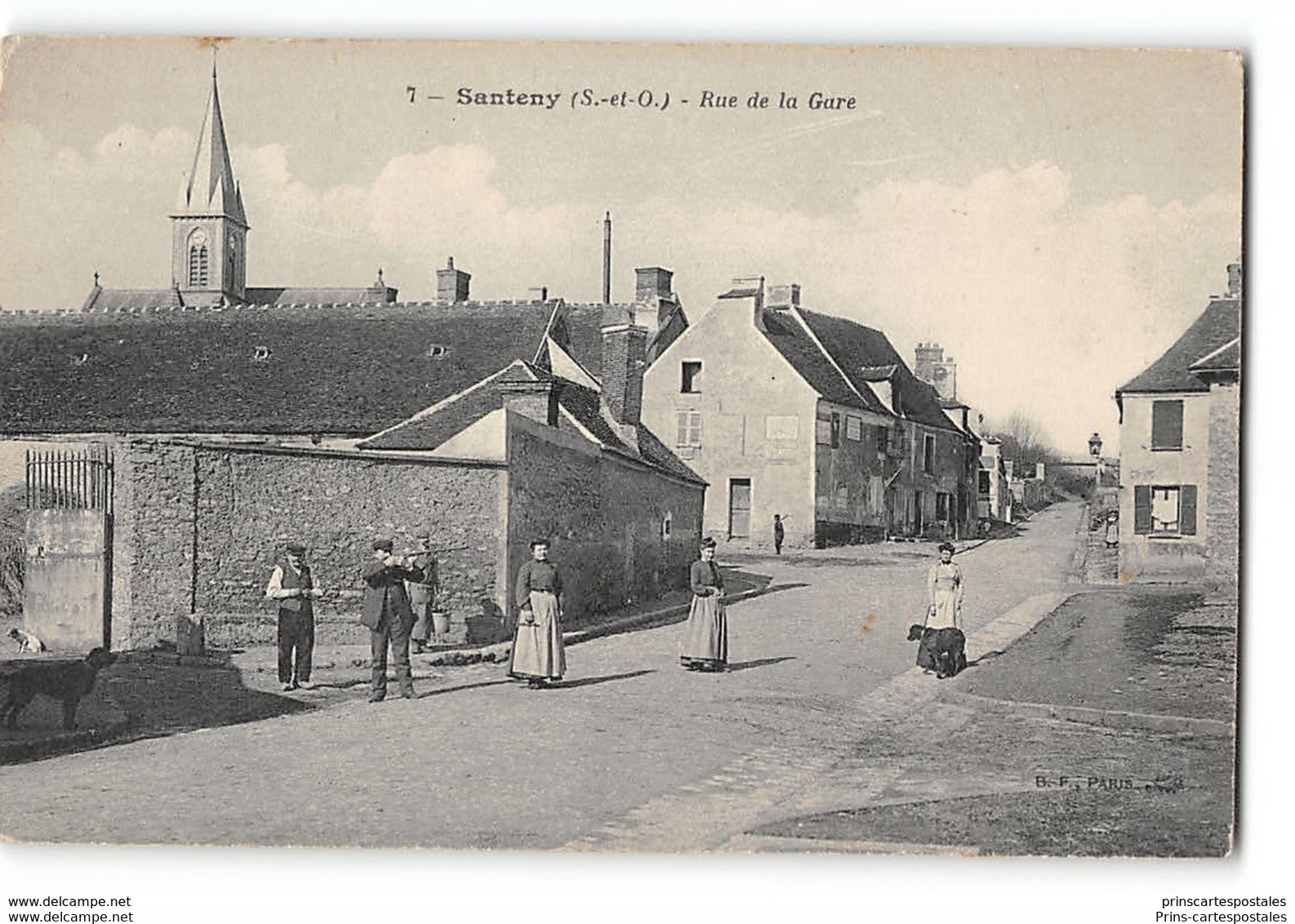 CPA 94 Santeny Rue De La Gare - Santeny