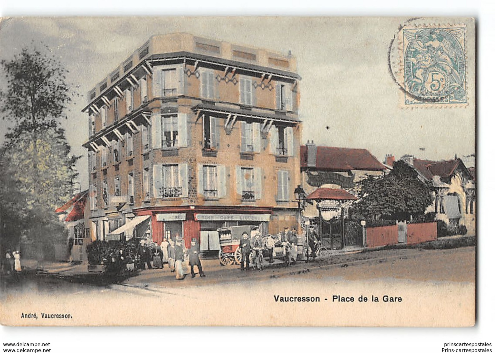 CPA 92 Vaucresson Place De La Gare - Vaucresson