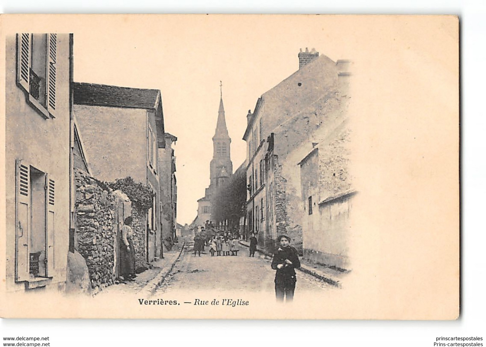 CPA 91 Verrieres Le Buisson Rue De L'église - Verrieres Le Buisson