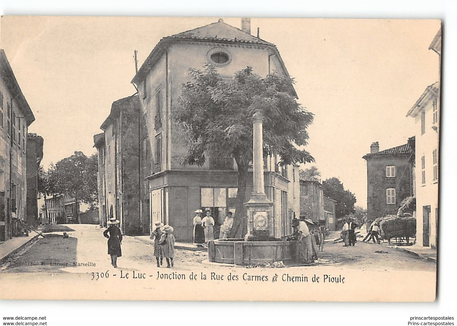 CPA 83 Le Luc Jonction Dela Rue Des Carmes Et Chemin De Pioule La Fontaine - Le Luc