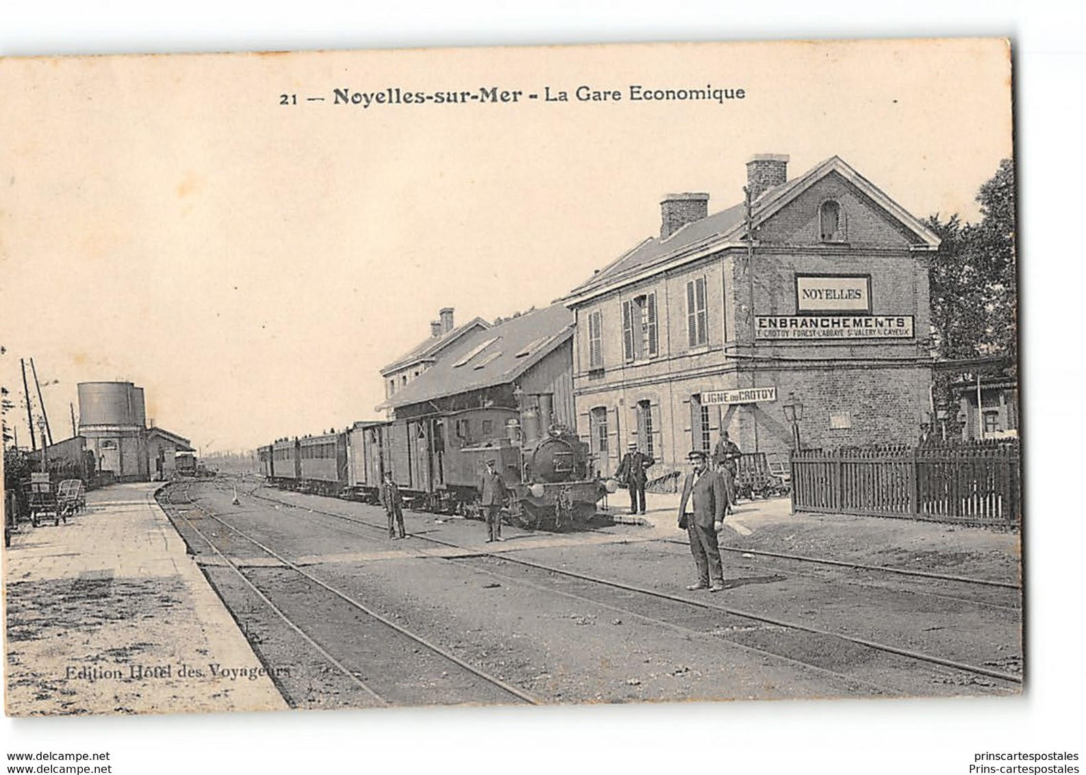 CPA 80 Noyelles Sur Mer La Gare Et Le Train Tramway - Noyelles-sur-Mer