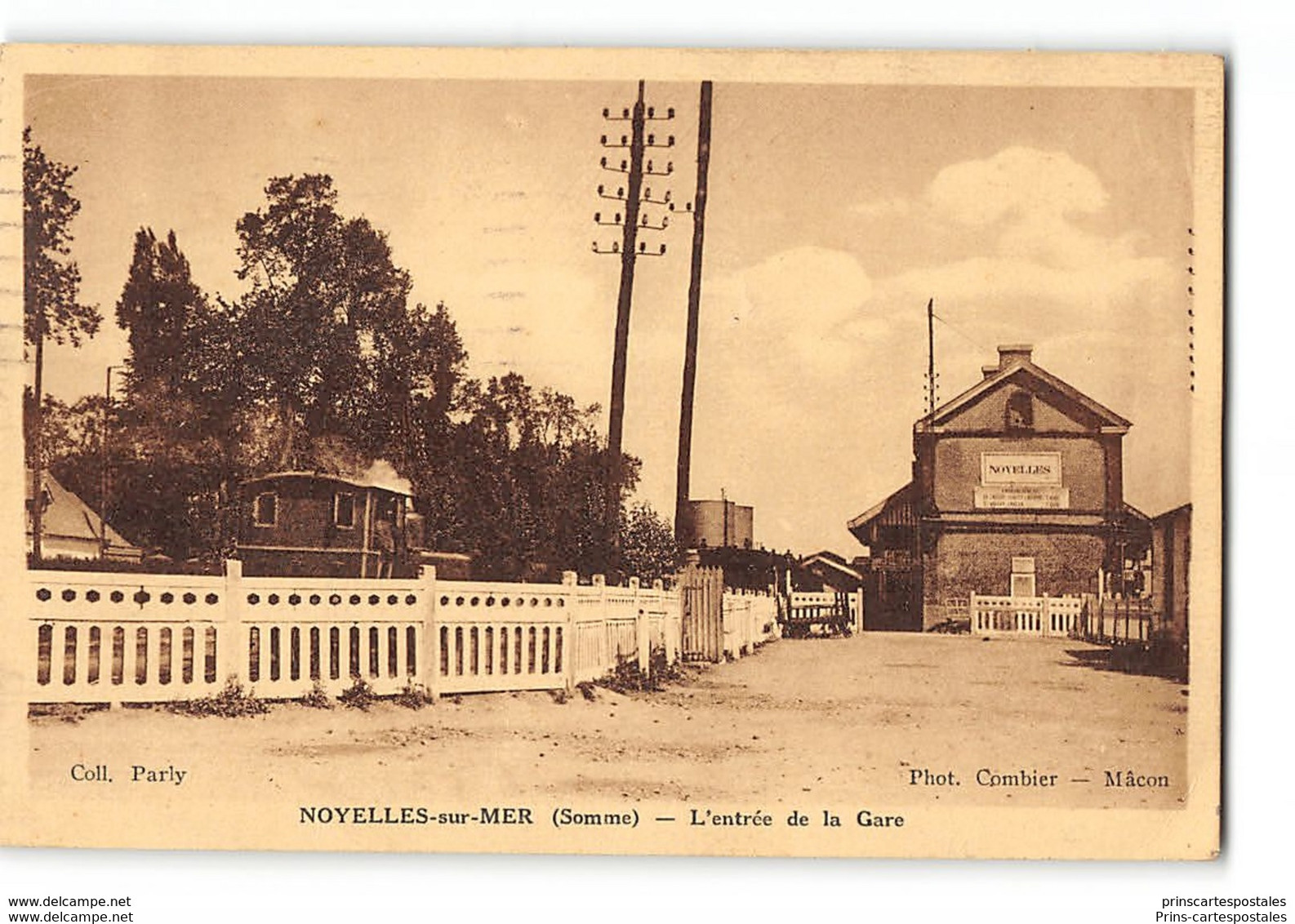 CPA 80 Noyelles Sur Mer La Gare Et Le Train Tramway - Noyelles-sur-Mer