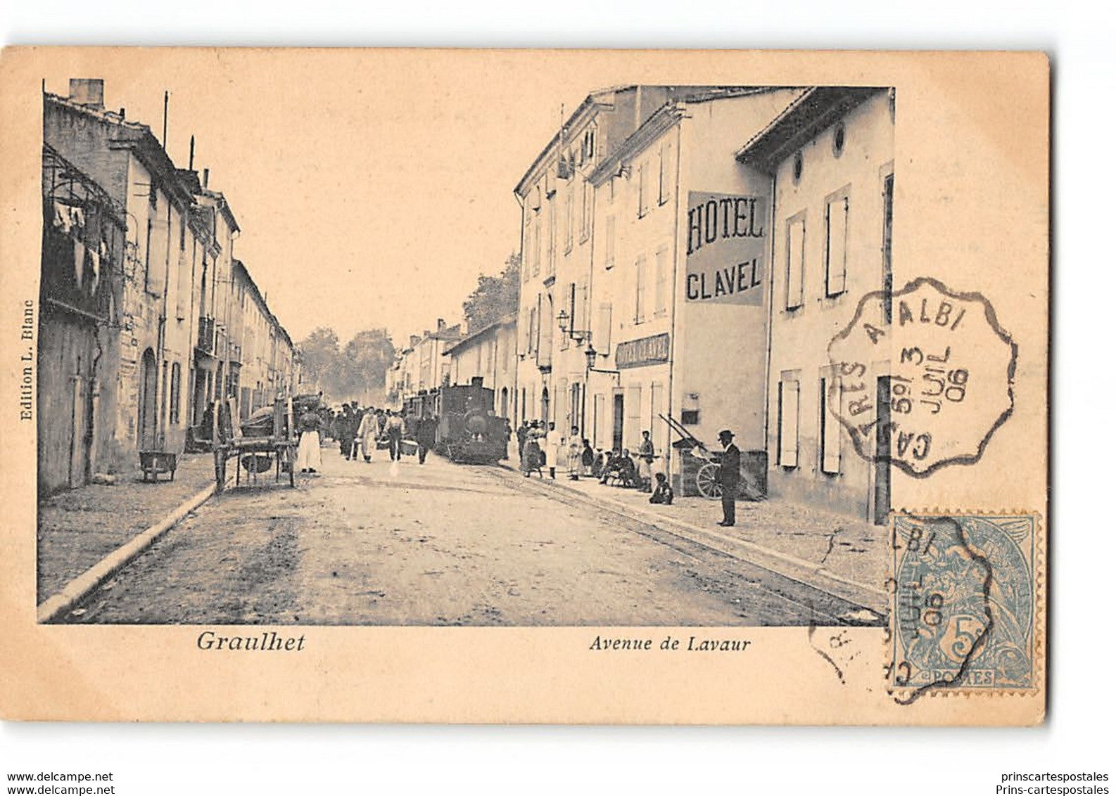 CPA 81 Graulhet Avenue De Lavaur Et Le Train Tramway - Graulhet