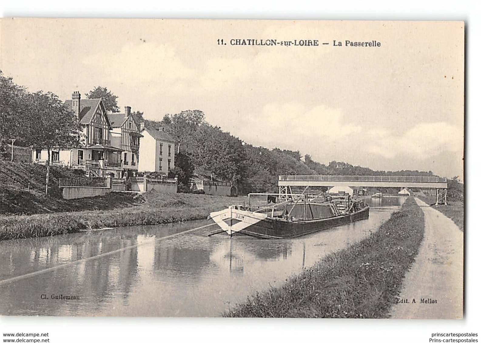 CPA 45 Chatillon Sur Loire La Passerelle - Peniche Batellerie - Chatillon Sur Loire