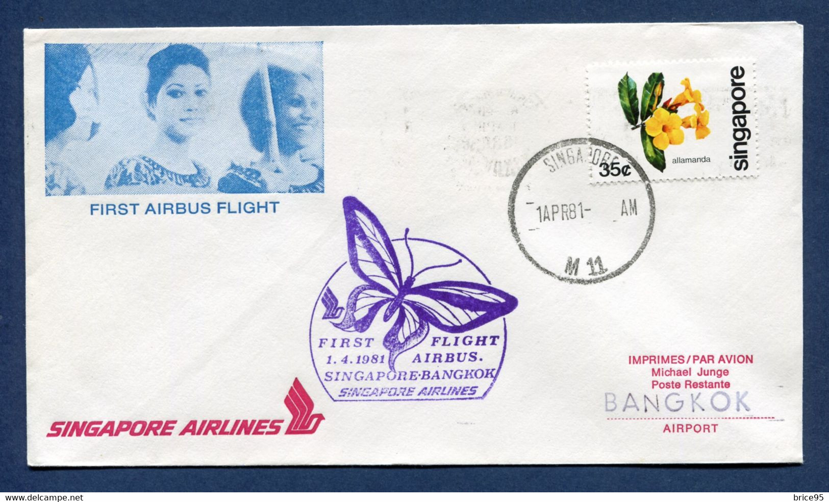 Singapore - Premier Vol - Singapore - Bangkok - Singapore Airlines - 1981 - Airplanes