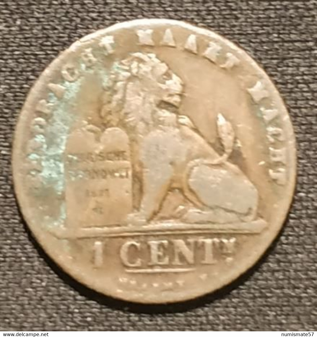 BELGIQUE - BELGIUM - 1 CENTIME 1912 - Légende NL - Albert Ier - KM 77 - 1 Cent