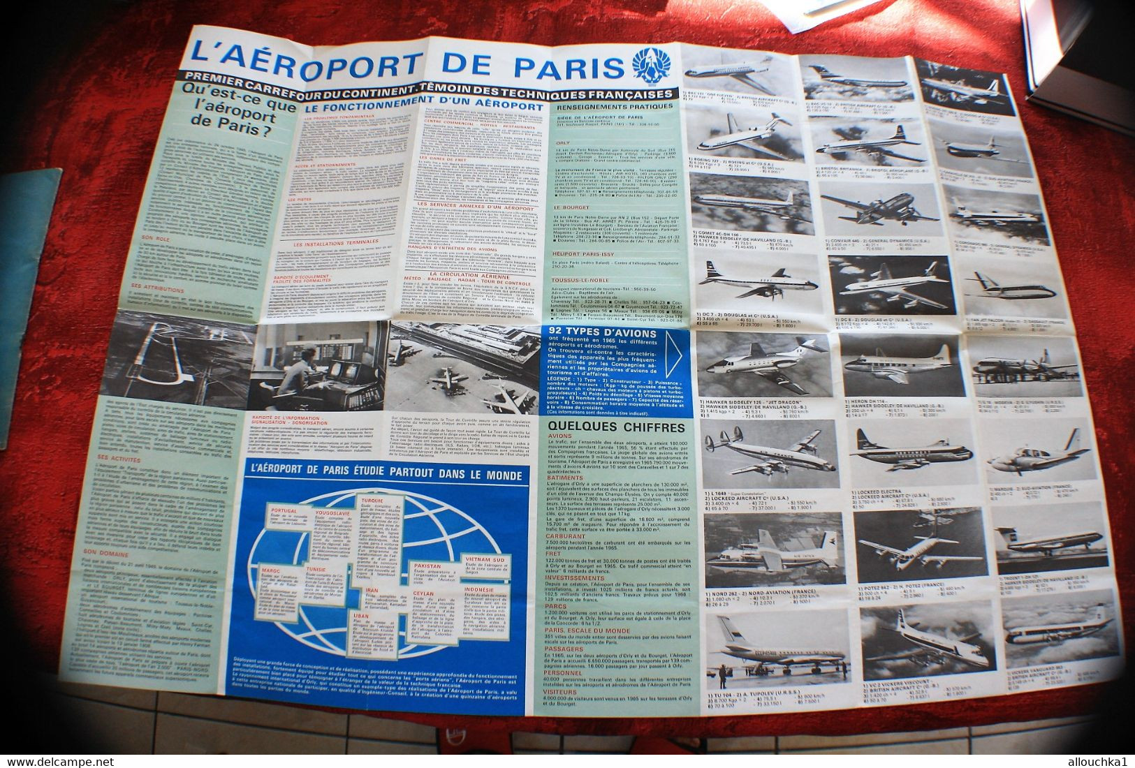 AÉROPORT PARIS-LE BOURGET-ORLY-TERRASSES DU CIEL-Dépliant Inflight​​​​​​​ Avion Transport Aviation Commercial Aérienne - Publicidad