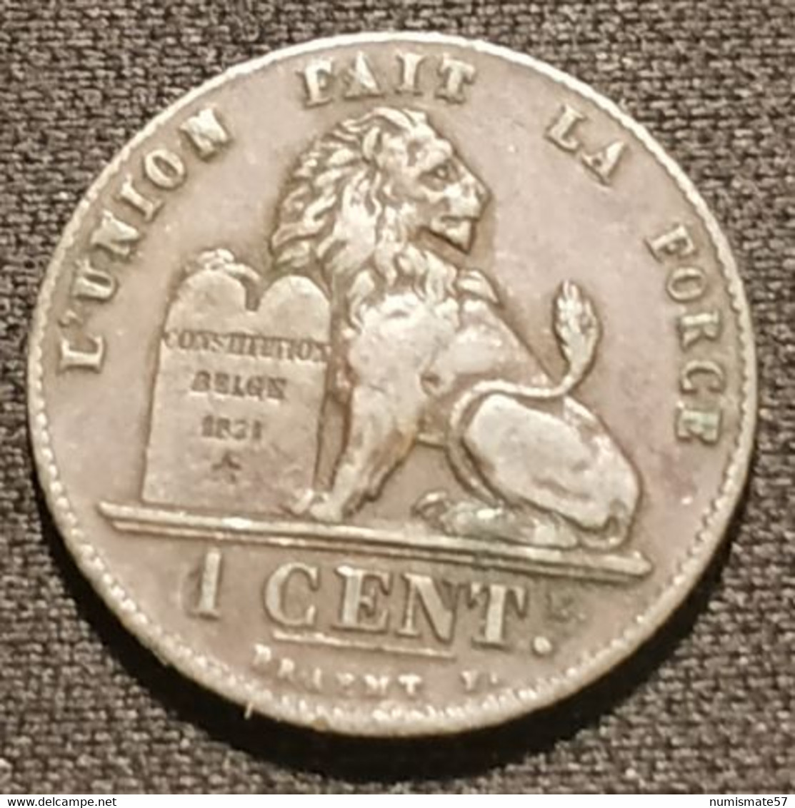 BELGIQUE - BELGIUM - 1 CENTIME 1912 - Légende FR - Albert Ier - KM 76 - 1 Cent