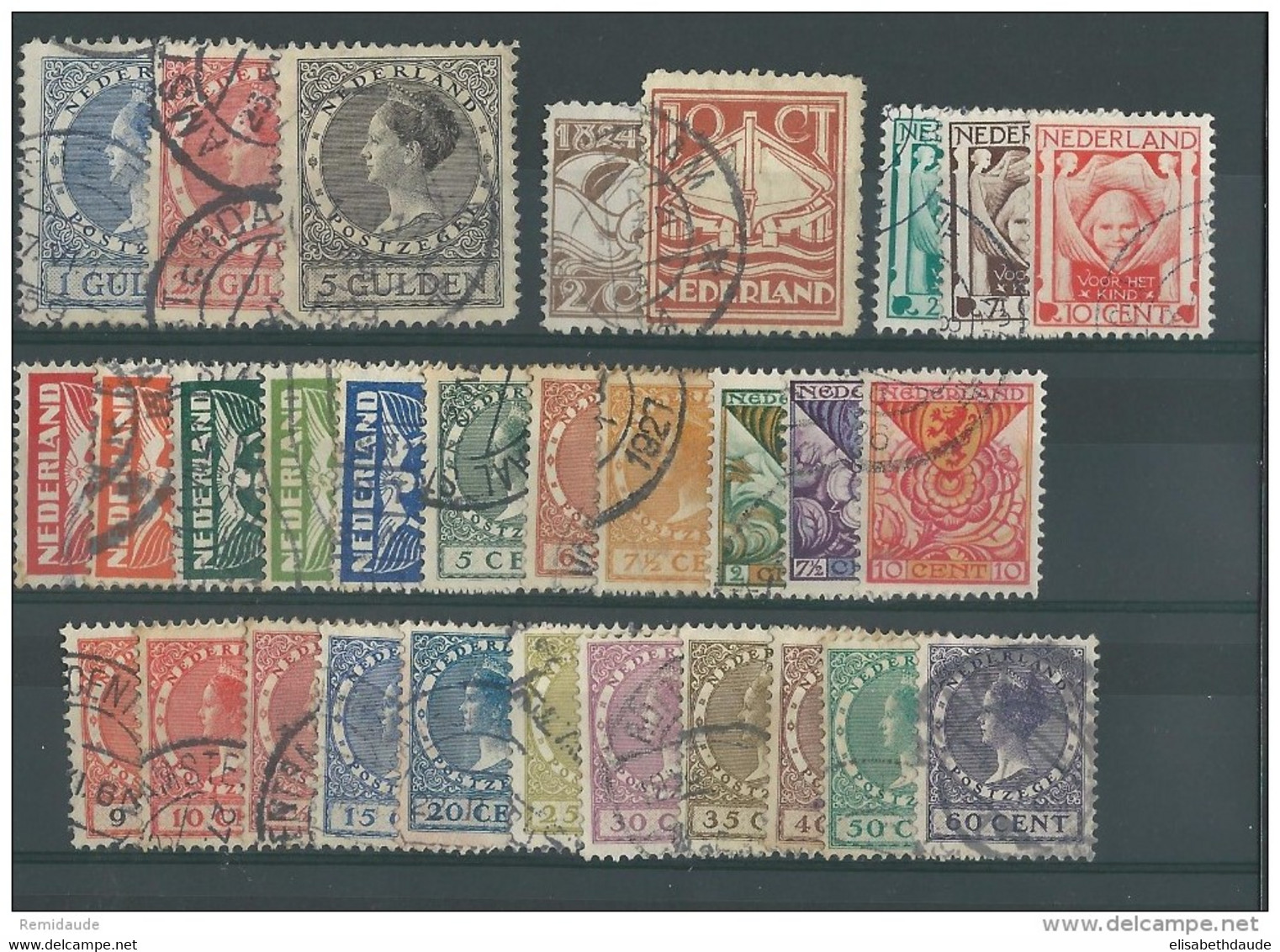 NEDERLAND - 1924/1925 ANNEES COMPLETES - YVERT N° 133/164 OBLITERES - COTE = 62 EUROS - Full Years