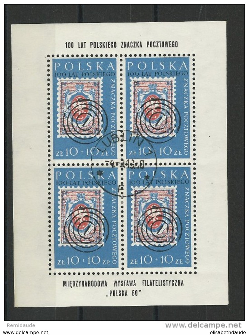 POLOGNE - 1960 - BLOC YVERT N° 24 OBLITERE - COTE = 90 EUROS - - Blocs & Hojas