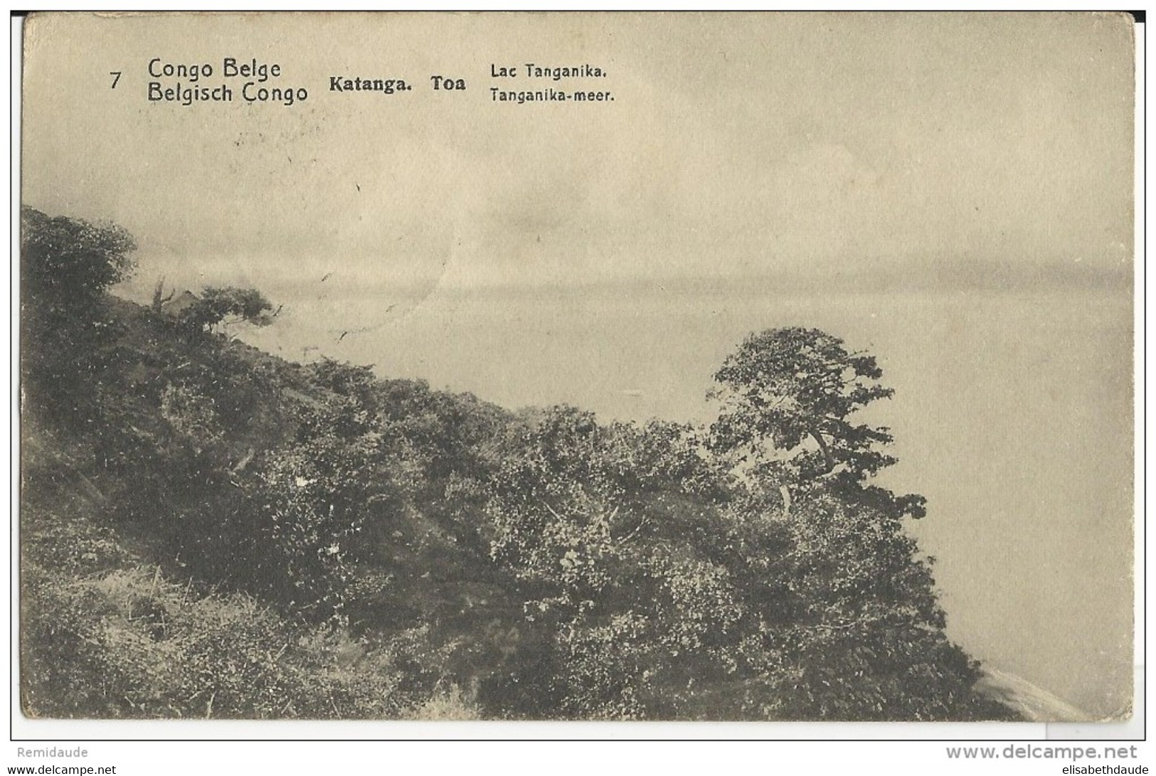 CONGO BELGE - 1922 - CARTE ENTIER POSTAL "BILDPOSTKARTE" (VUE LAC TANGANIKA) De MATADI Pour BRUGES - Postwaardestukken