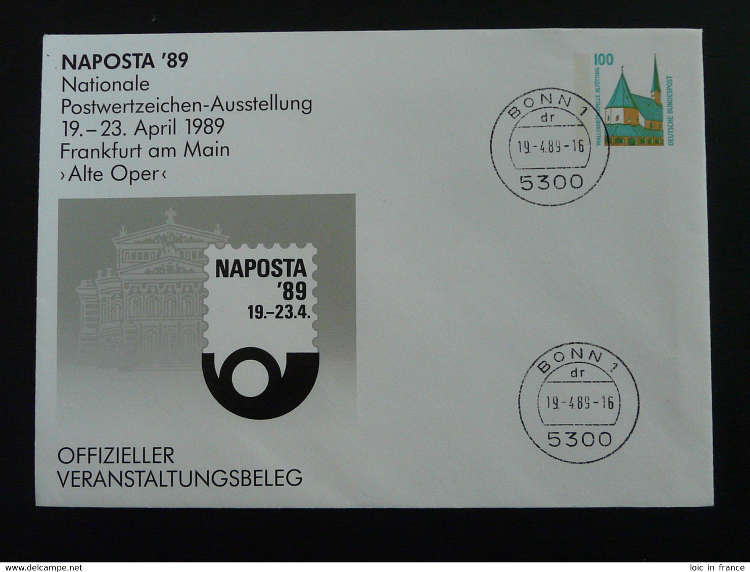 Entier Postal Stationery Naposta Bonn 1989 - Enveloppes Privées - Oblitérées