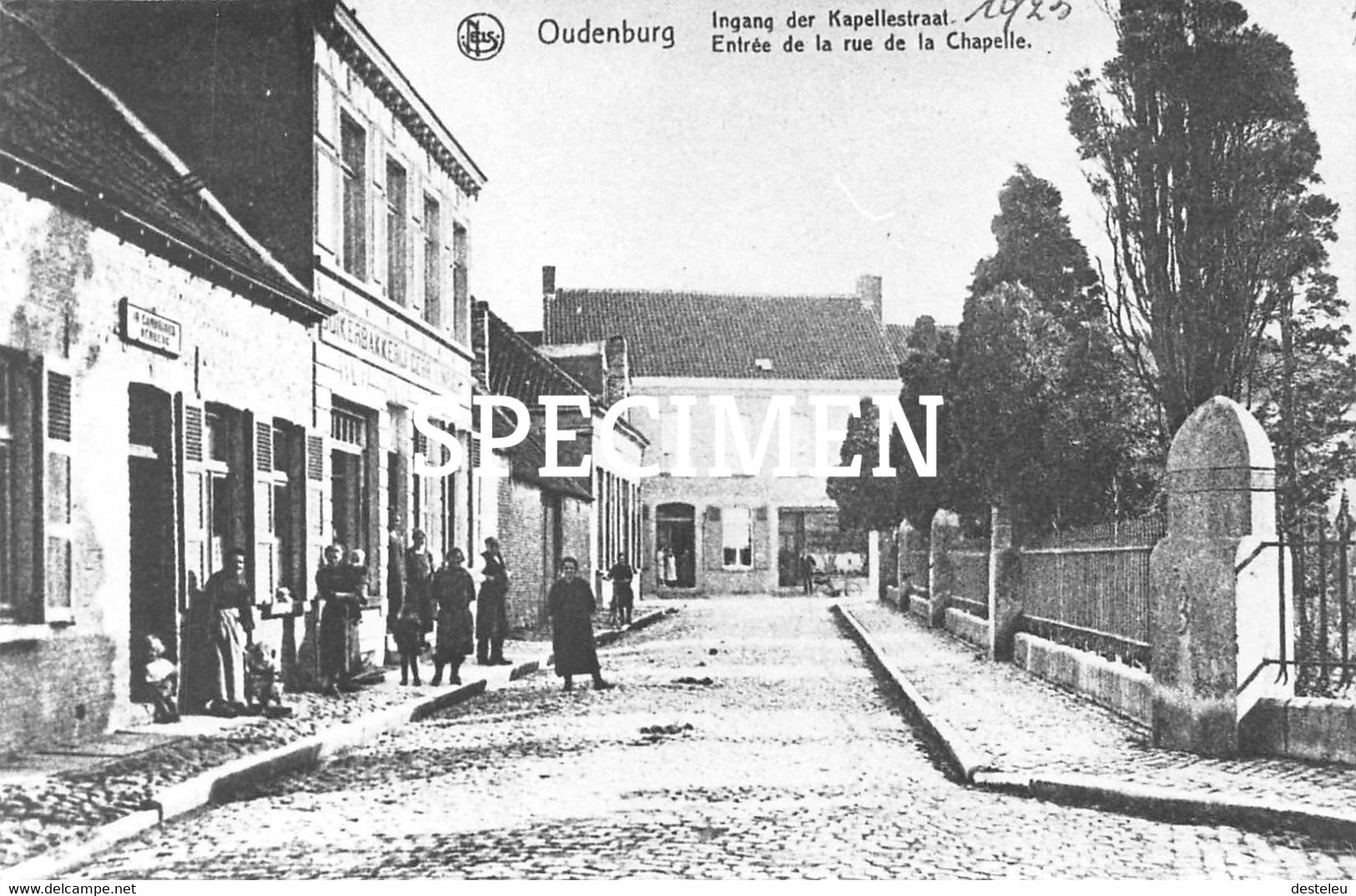 Ingang Der Kapellestraat 1925  - Oudenburg  - Repro - Oudenburg