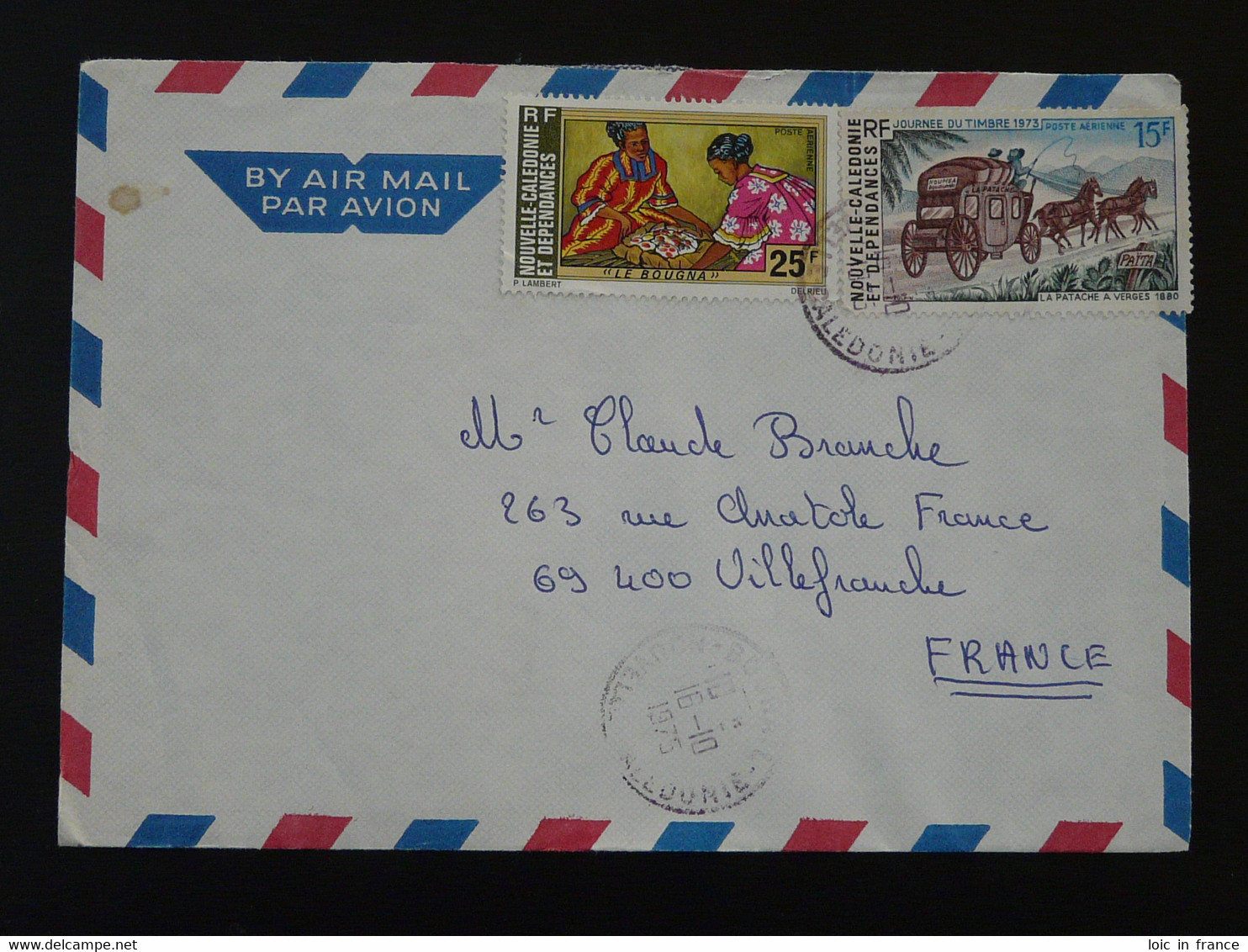 Lettre Cover Oblit. Bourail Nouvelle Calédonie 1975 (38) - Covers & Documents