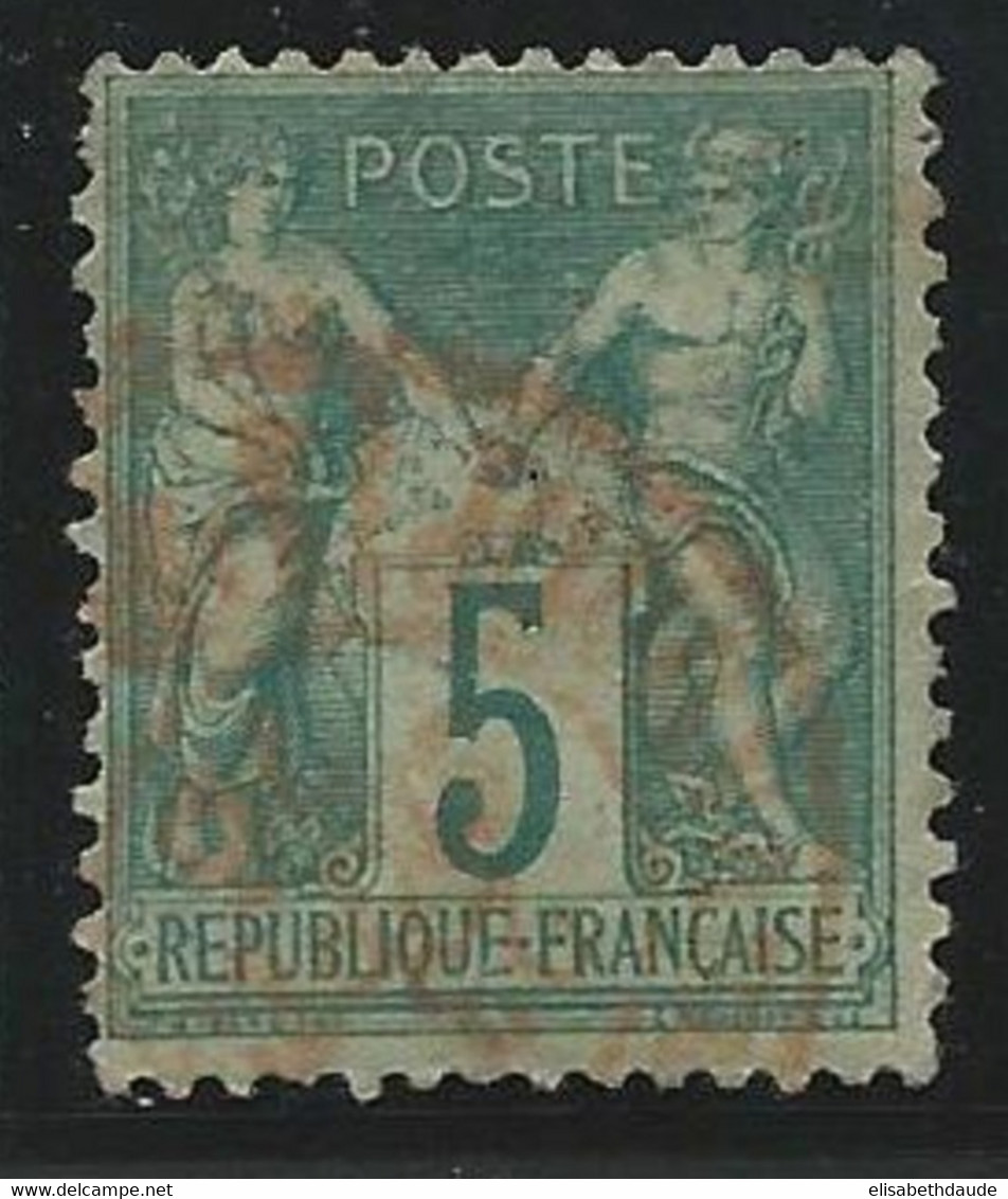 SAGE TYPE N/B - YVERT N°64 OBLITERE ROUGE  - COTE MAURY = 140 EUR. - 1876-1878 Sage (Type I)