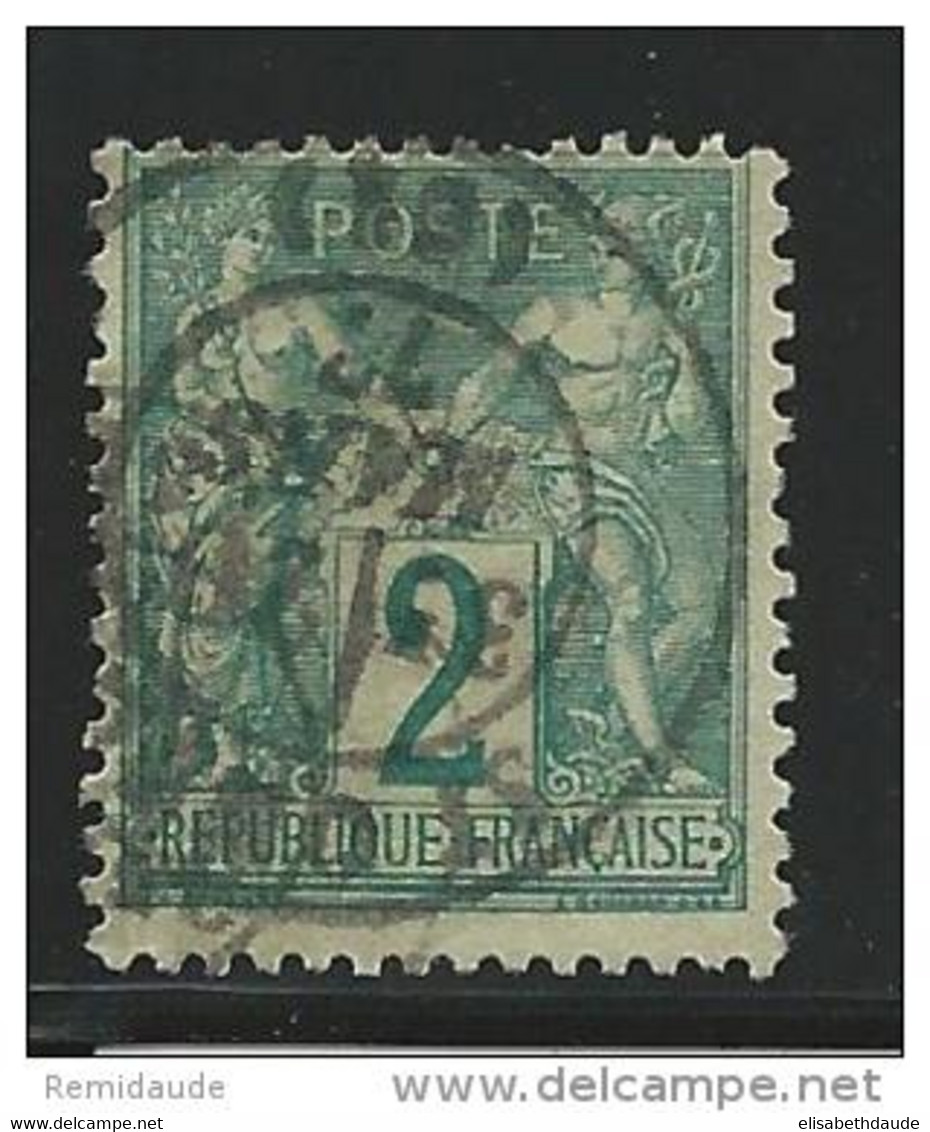 SAGE TYPE N/U - YVERT N°74 OBLITERE - COTE = 25 EUR. - 1876-1898 Sage (Type II)