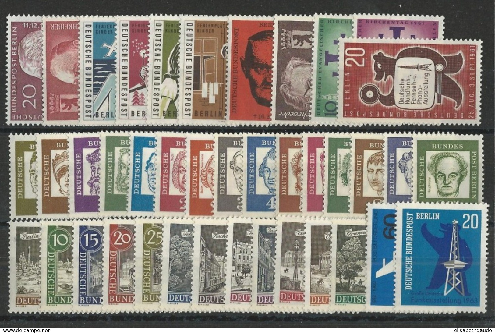 BERLIN - ANNEES 1960/1963 COMPLETES ** MNH - COTE = 29.5 EUR. - - Unused Stamps