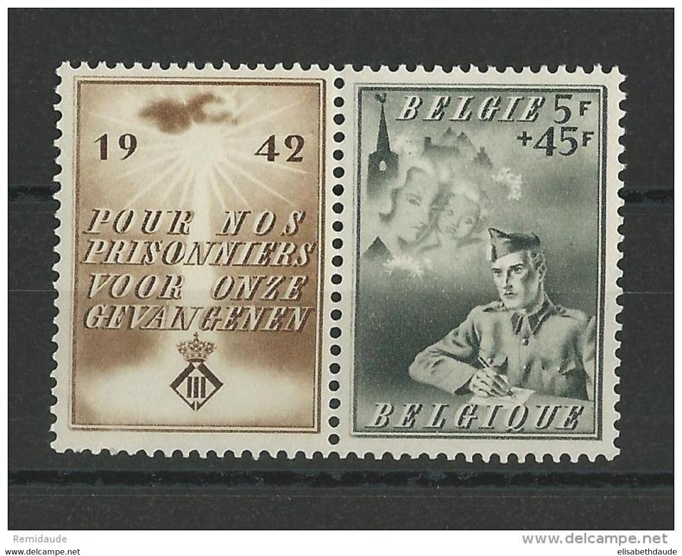 BELGIQUE - 1942 - YVERT N°602 ** - COTE = 17 EURO - Ungebraucht