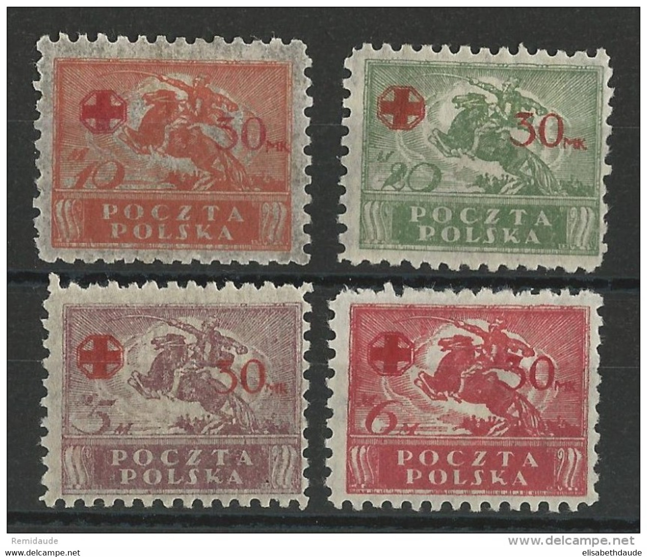 POLOGNE - SERIE YVERT N° 231/234 * - COTE = 75 EUR. - CROIX-ROUGE - Unused Stamps