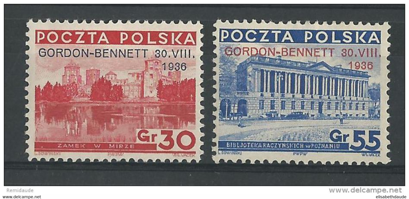 POLOGNE - SERIE YVERT N° 390 A/B * - COTE = 40 EUR. - - Unused Stamps