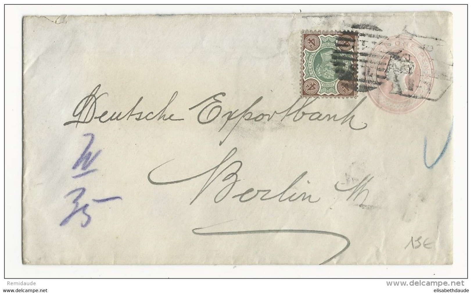 1901 - GB - ENVELOPPE ENTIER POSTAL PRIVEE De LONDON Pour BERLIN - Covers & Documents