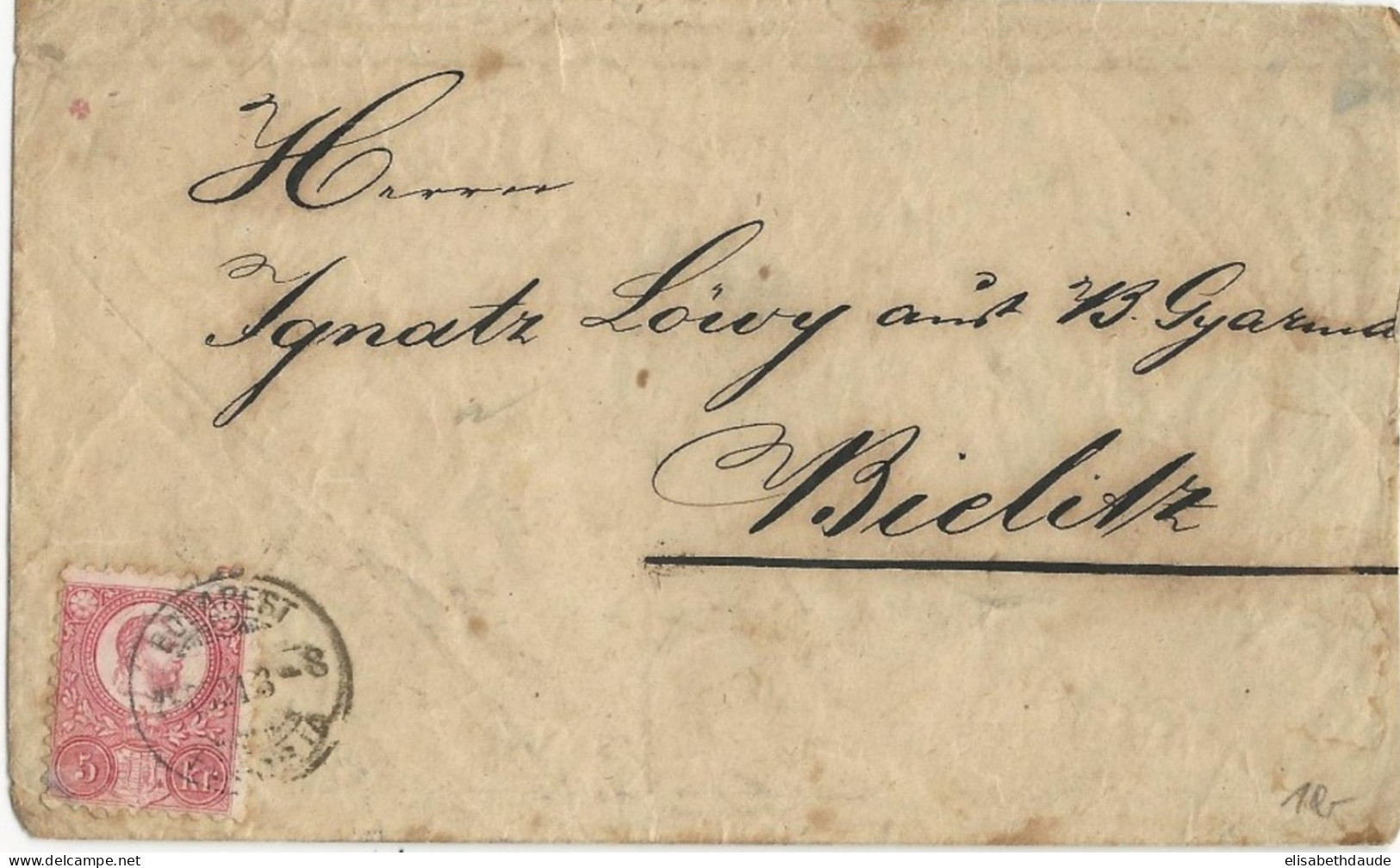 HONGRIE - 1874 - ENVELOPPE De BUDAPEST Pour BIELITZ - Lettres & Documents