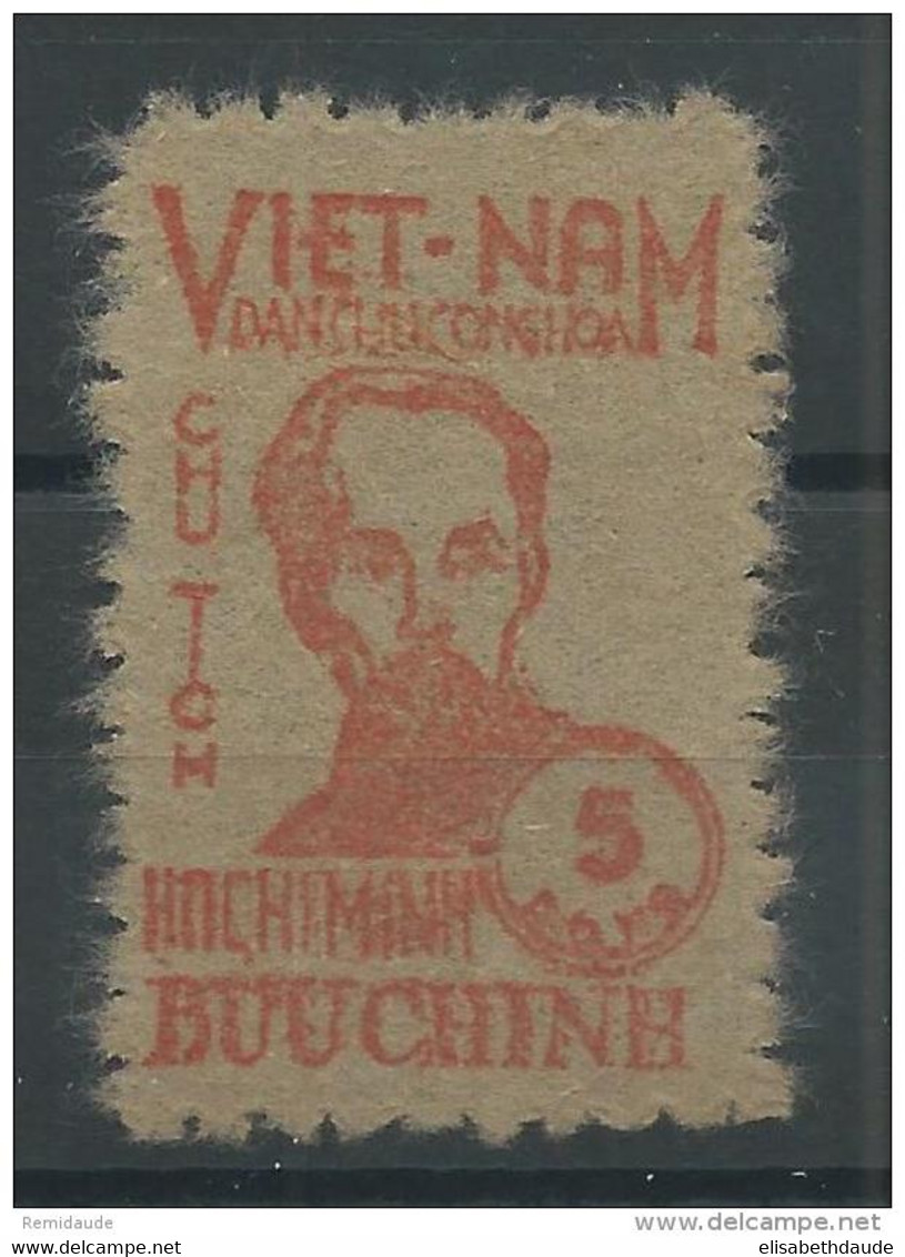 VIETNAM DU NORD - 1949 - RARE YVERT N° 61 (*) - SIGNE CALVES - COTE = 53 EUR - Vietnam