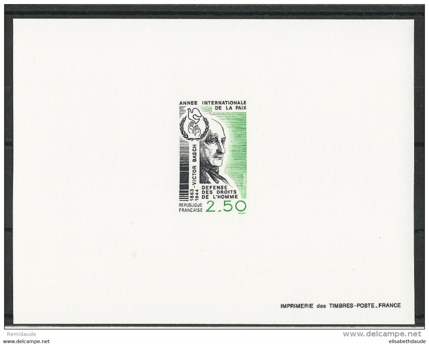 1986 - YVERT N° 2416 - EPREUVE De LUXE - COTE MAURY = 35 EUROS - DROITS DE L'HOMME - Luxury Proofs