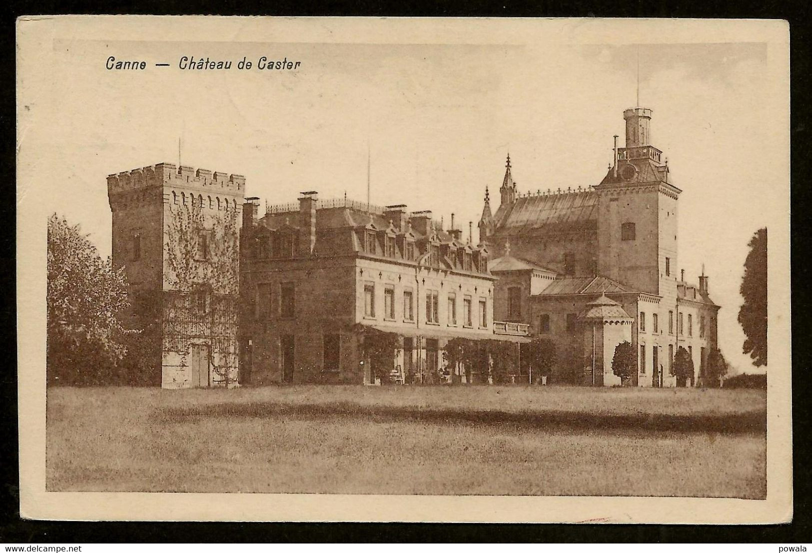 Kanne : Relais Canne Sterstempel 6 X 1931 Op Zichtkaart Chateau De Caster - Riemst