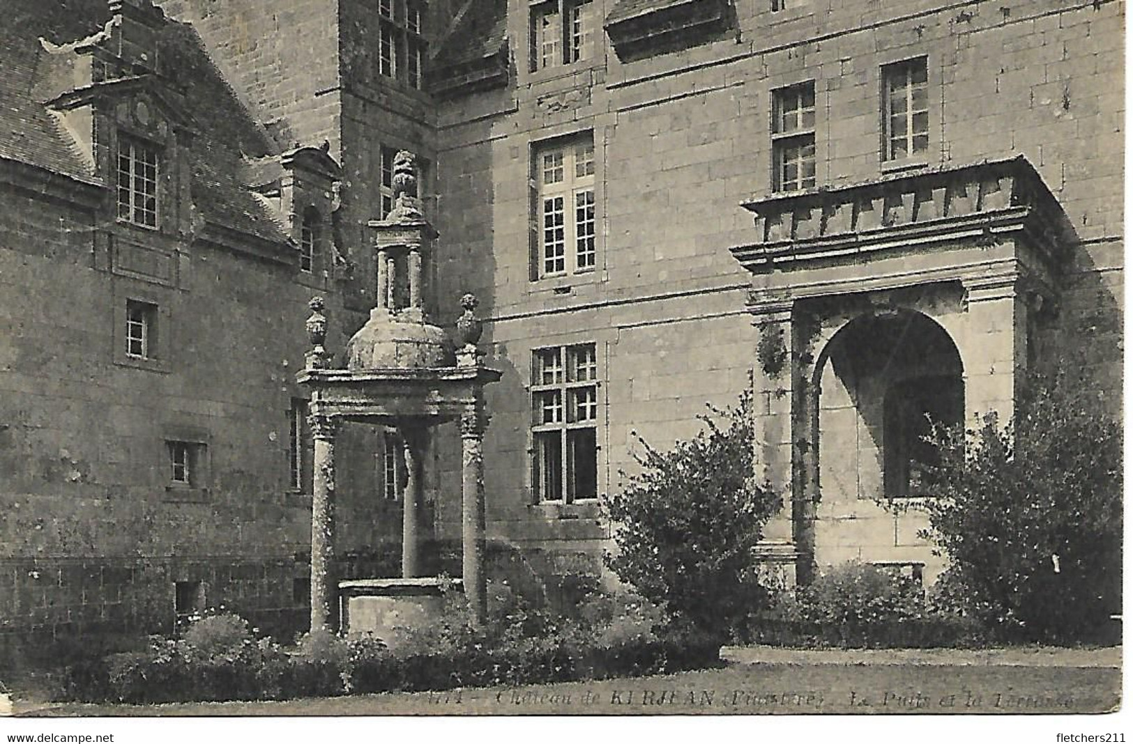 Carte Postale - CPA Dpt N°29 FINISTERE - Ecrite Et Datée De 1914 - SAINT VOUGAY - Château De Kerjean - Le Puits Et... - Saint-Vougay