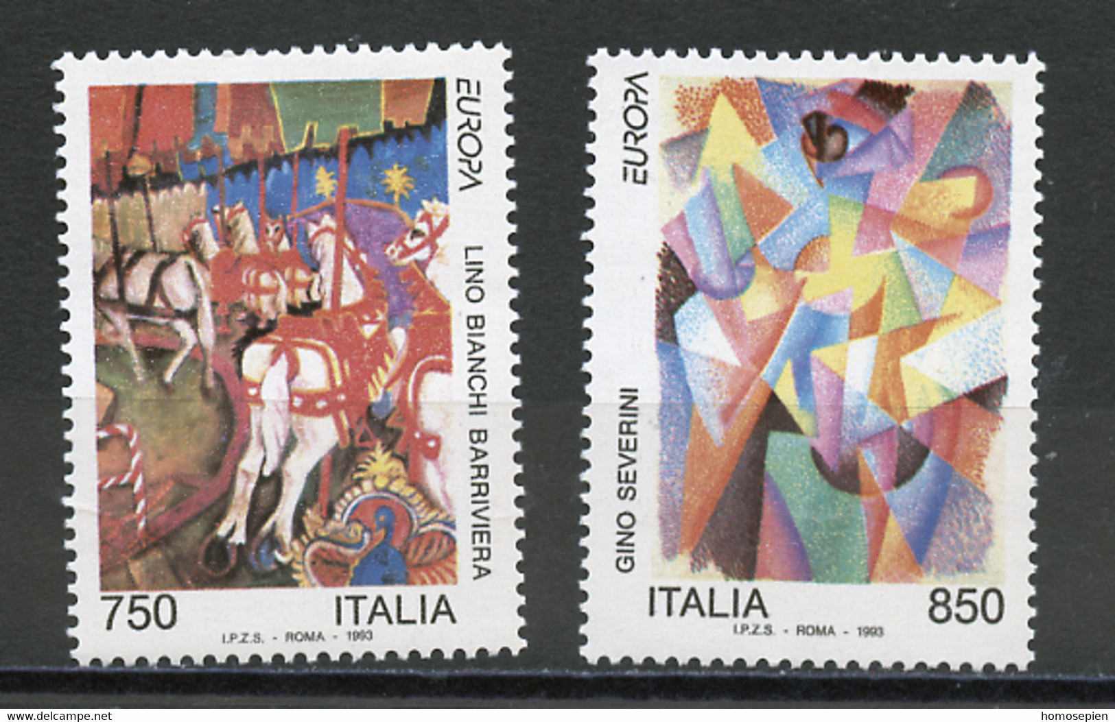 Italie - Italy - Italien 1993 Y&T N°2011 à 2012 - Michel N°2279 à 2280 *** - EUROPA - 1991-00: Mint/hinged