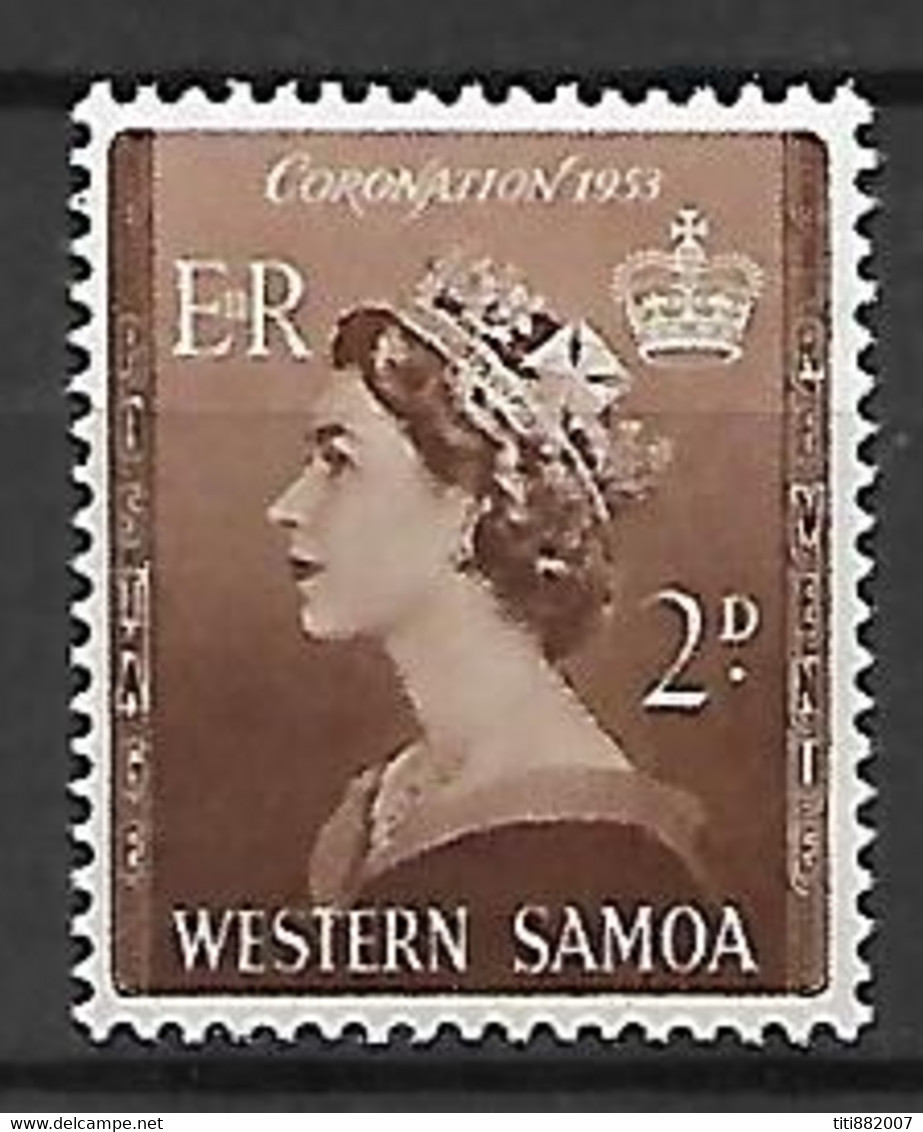 WESTERN  SAMOA   -   1953 .   Y&T N° 159  *.  Couronnement - Samoa