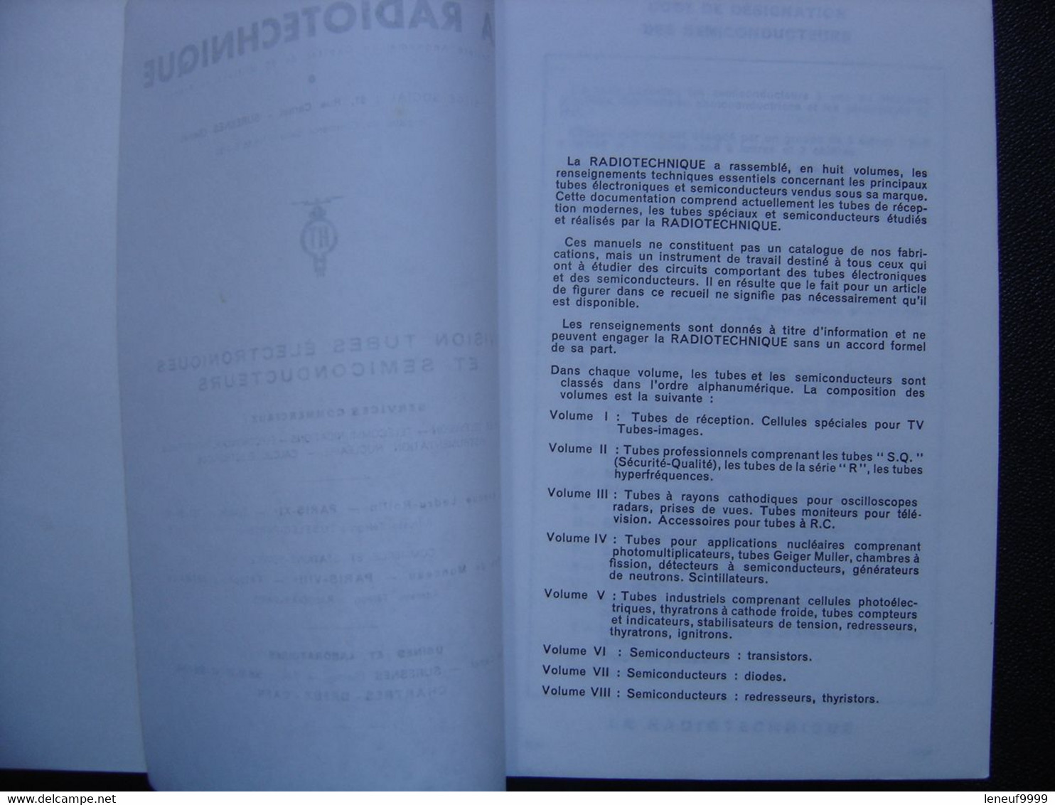 Technique RT Radiotechnique Volume VI TRANSISTORS 1964/65 Miniwatt Dario - Informatique