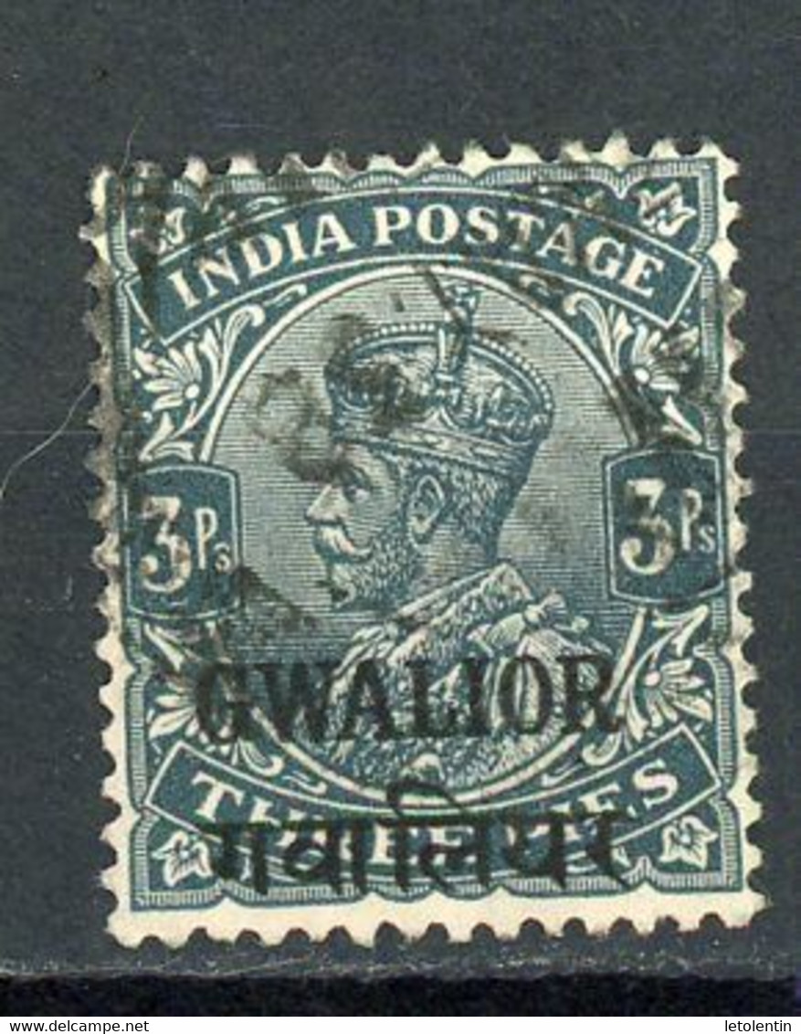 GWALIOR  - SOUVERAIN -  N° Yt 76 Obli. - Gwalior