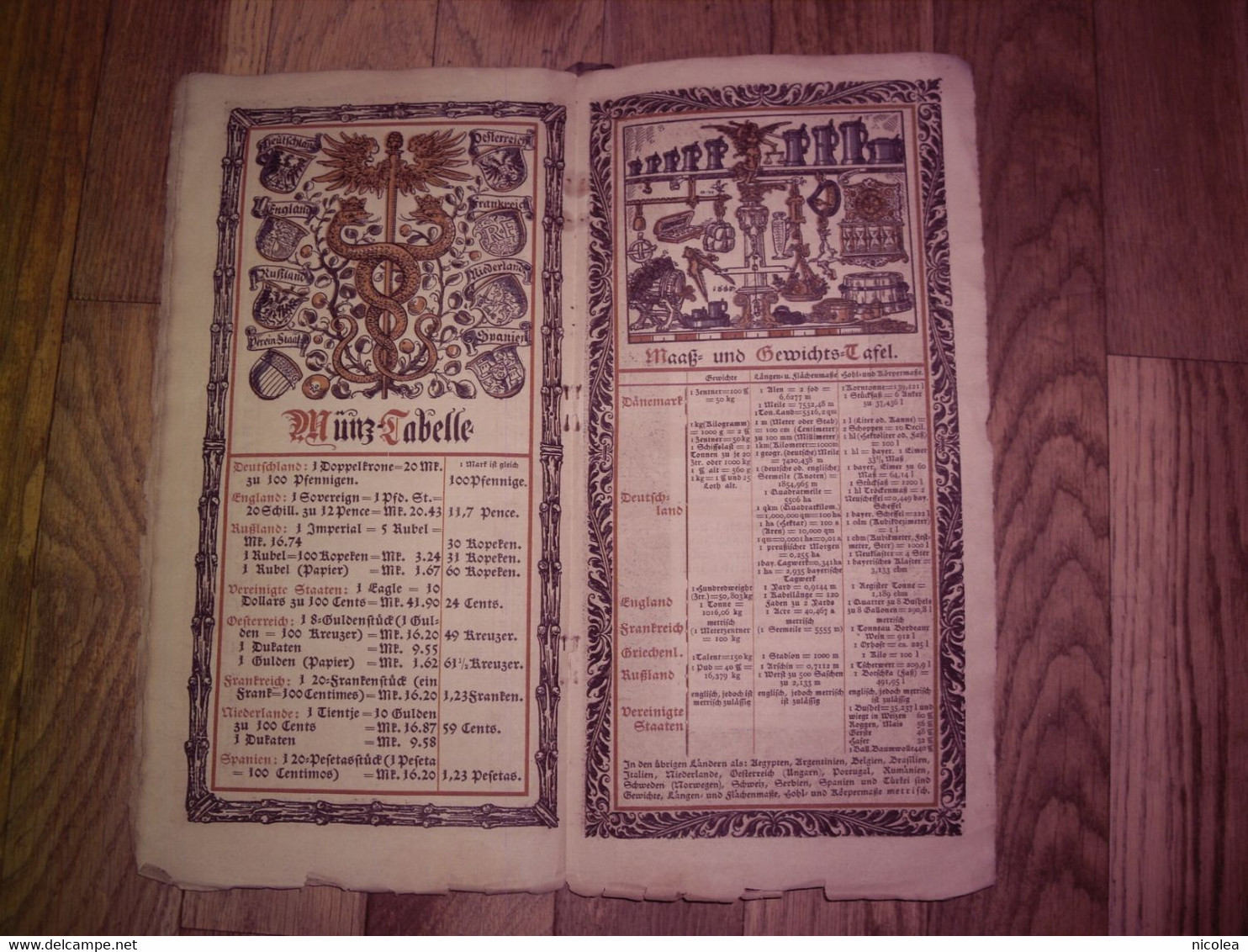 1887 HUNCHENER KALENDER - Details Siehe Beschreibung - 3 Fotos - Kalender