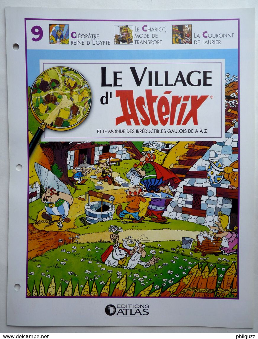 LIVRET ATLAS LE VILLAGE D'ASTERIX 9 - Figurines En Plastique