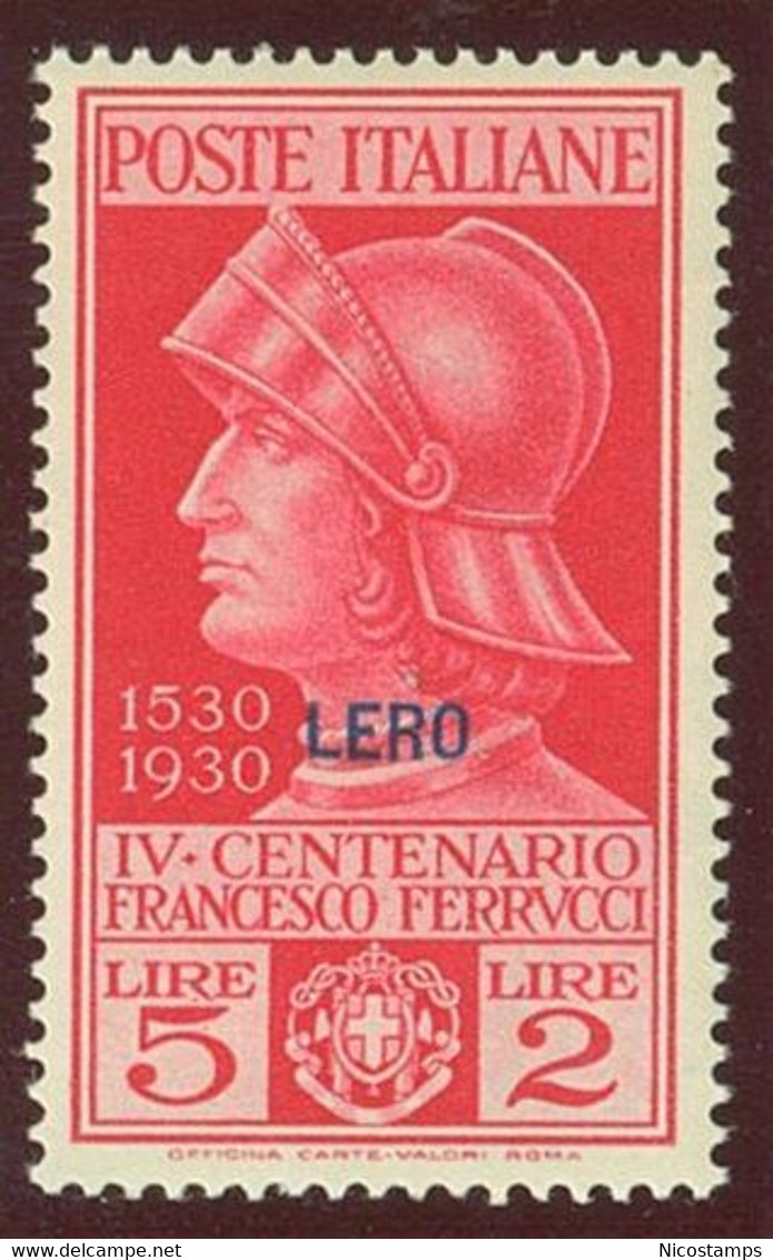 ITALIA COLONIE EGEO LERO SASS. 12 - 16 NUOVI - Egeo (Lero)