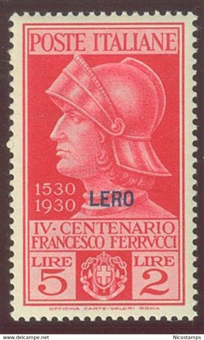 ITALIA COLONIE EGEO LERO SASS. 12 - 16 NUOVI - Egeo (Lero)