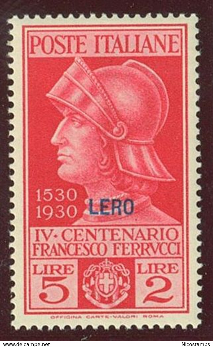 ITALIA COLONIE EGEO LERO SASS. 12 - 16 NUOVI - Egée (Lero)