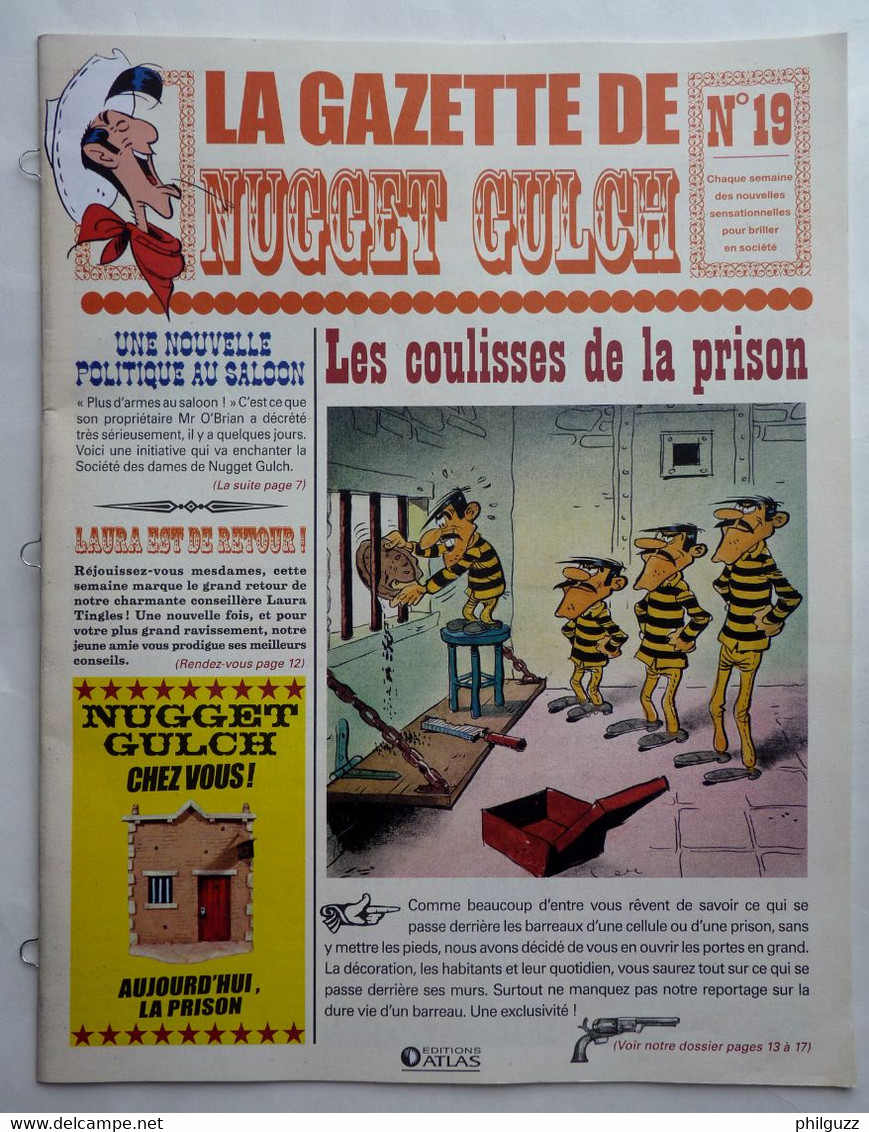 LIVRET ATLAS LUCKY LUKE LA GAZETTE DE NUGGET GLUCH 19 - Poppetjes - Plastic