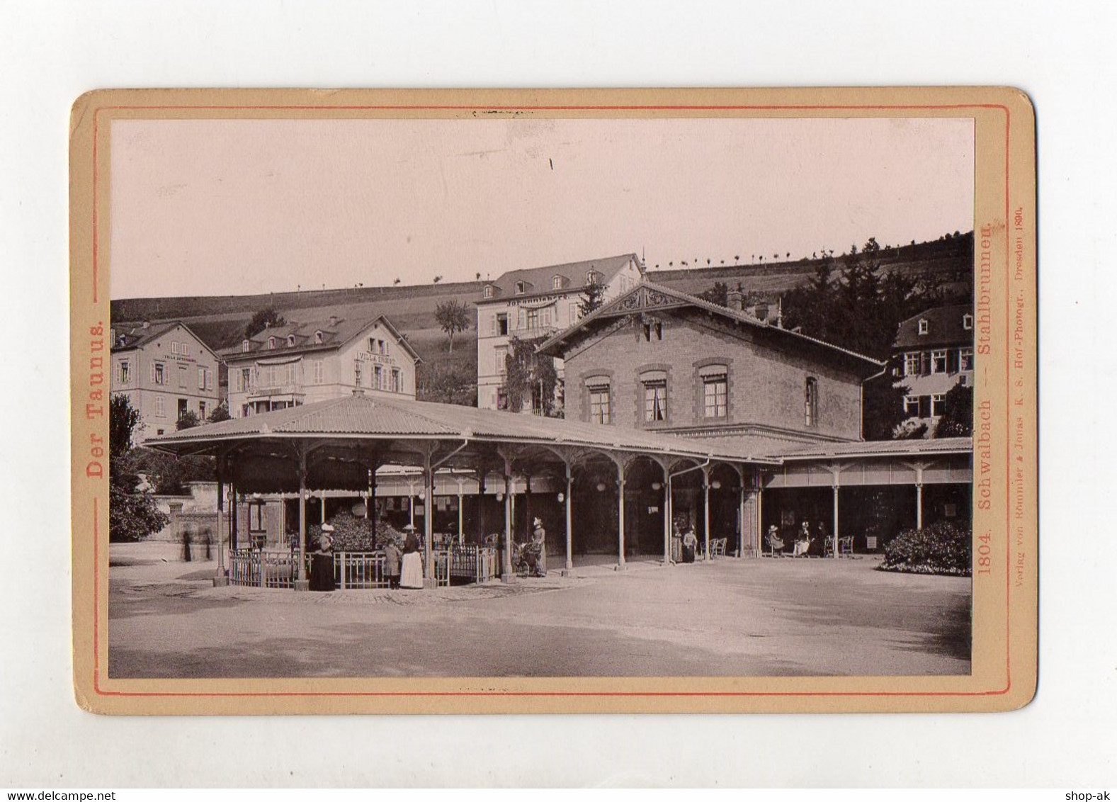 Y1774/ Kabinettfoto  Schwalbach Stahlbrunnen 1890 - Otros & Sin Clasificación