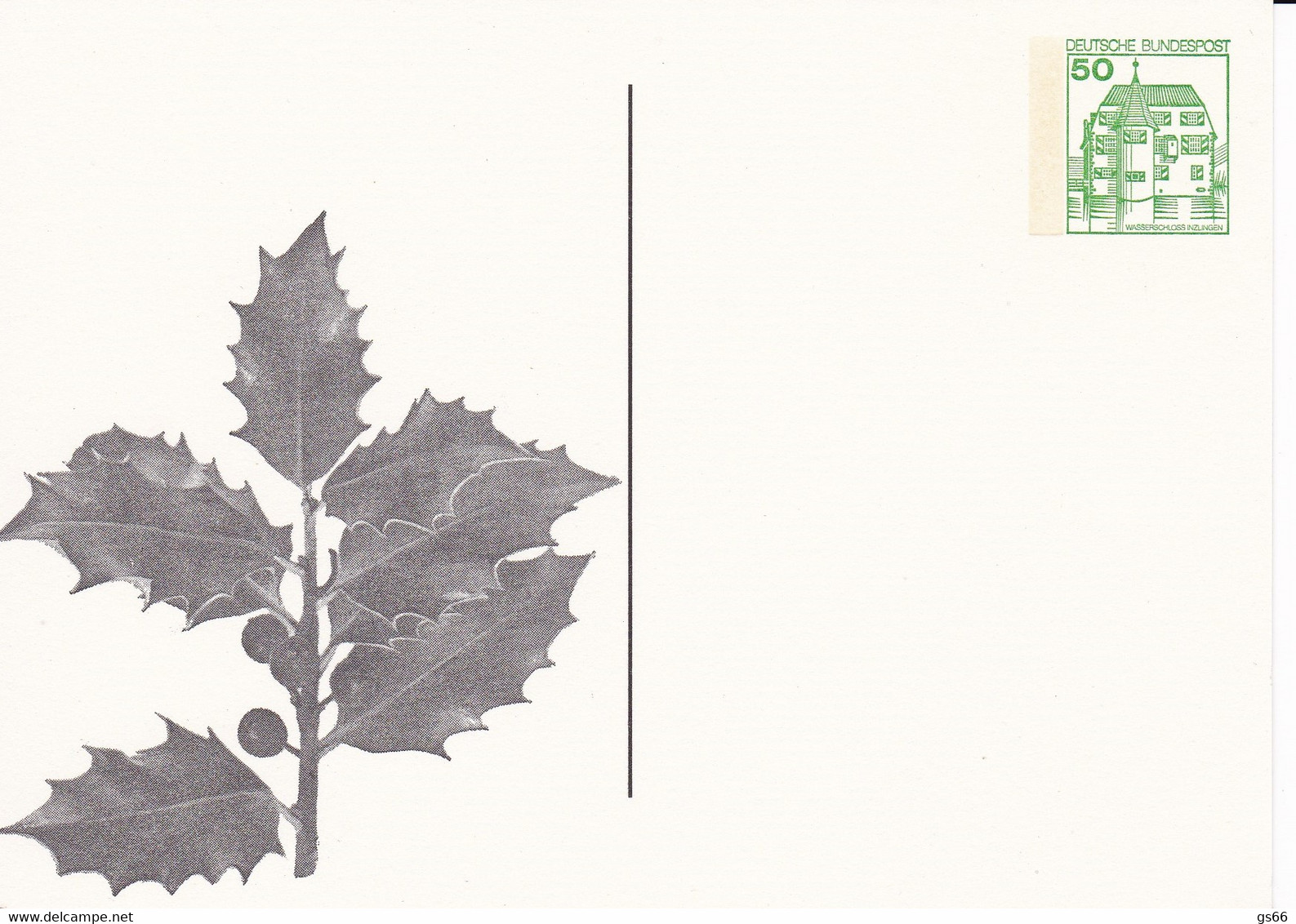 BRD, PP 104 A2/002,  BuSchl.  50,  Ilex-Stechpalme,  Olpe - Private Postcards - Mint