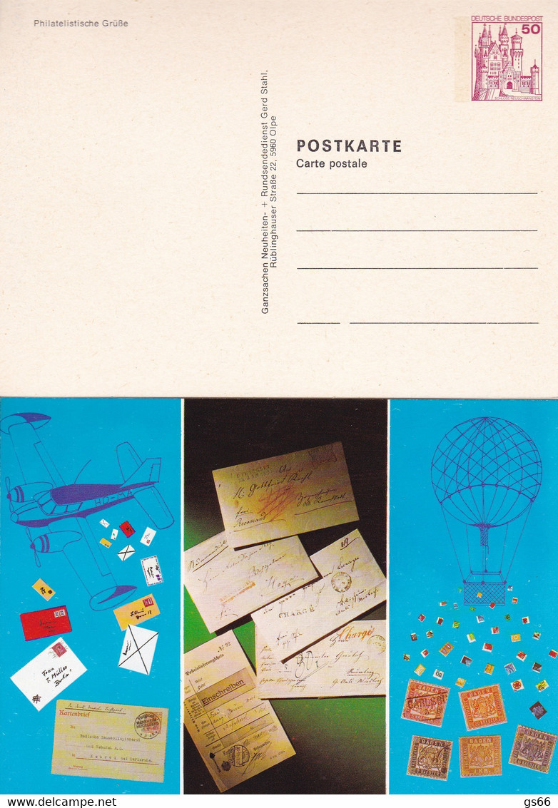 BRD, PP 102 B2/001, BuSchl. 50, Olpe, Philatelistische Grüße - Private Postcards - Mint