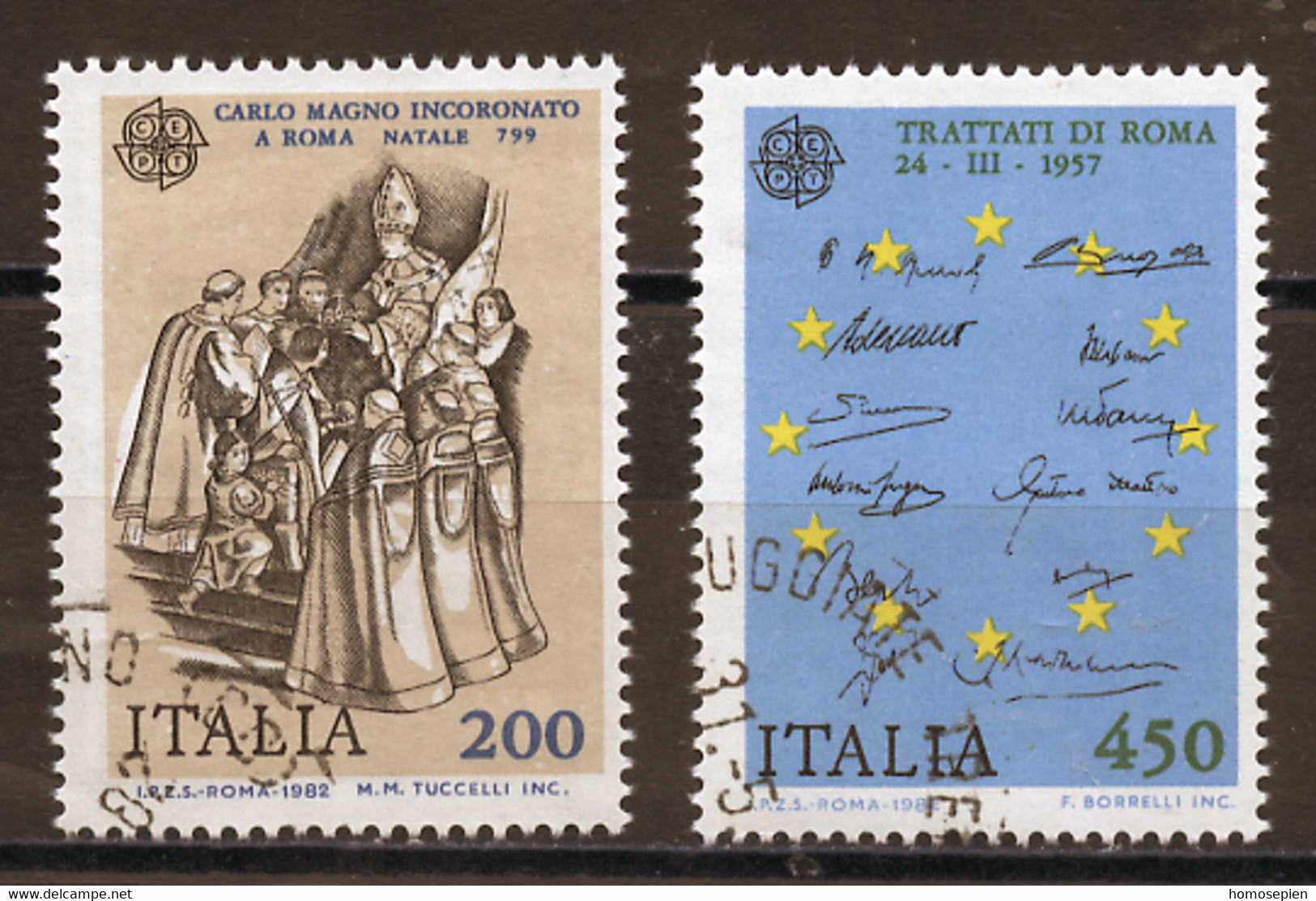 Italie - Italy - Italien 1982 Y&T N°1530 à 1531 - Michel N°1798 à 1799 (o) - EUROPA - 1981-90: Used