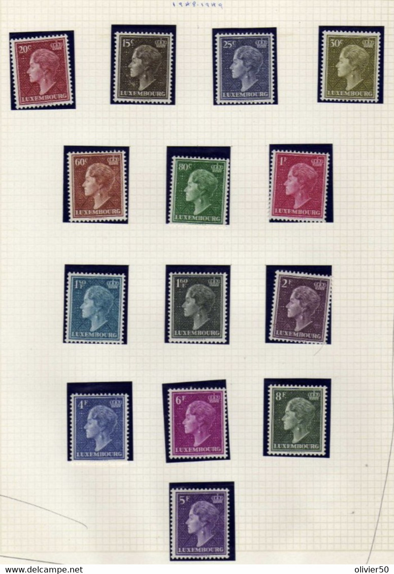 Luxembourg (1948-58) - Grande-Duchesse Charlotte -   Neufs** - Unused Stamps