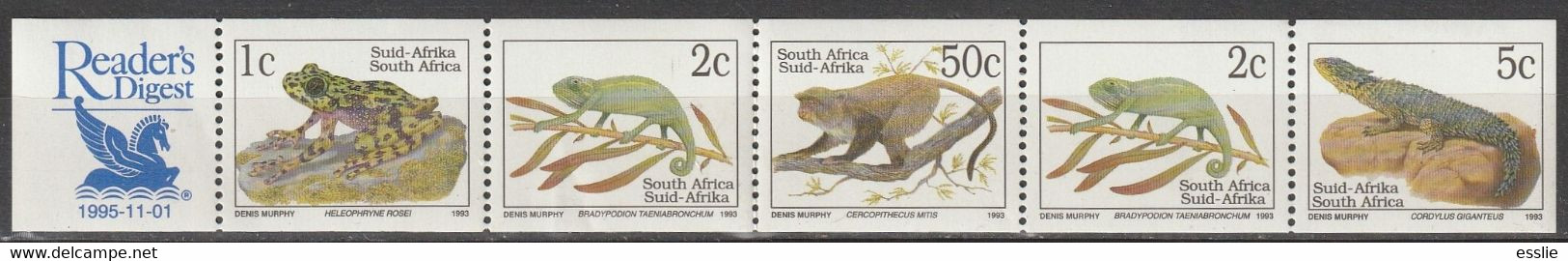 South Africa RSA - 1993 To 1998 - Sixth Definitive Endangered Fauna Wildlife - Readers Digest Strip - Nuovi