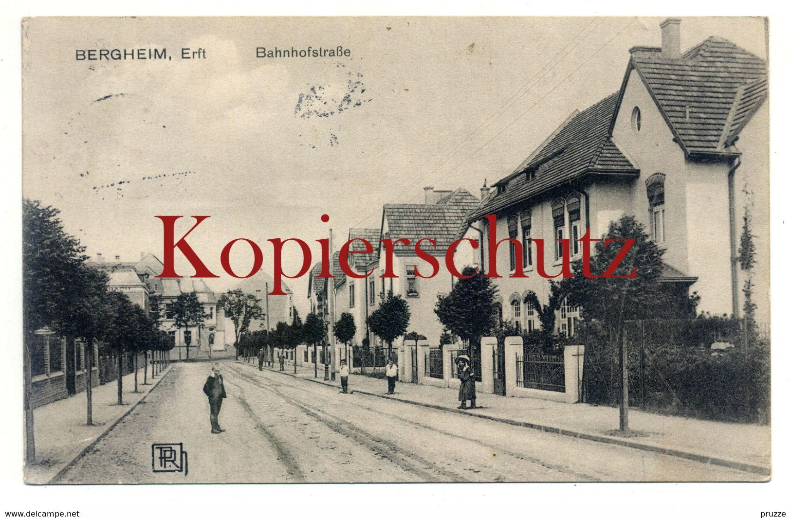 Bergheim, Erft 1916, Bahnhofstrasse - Bergheim